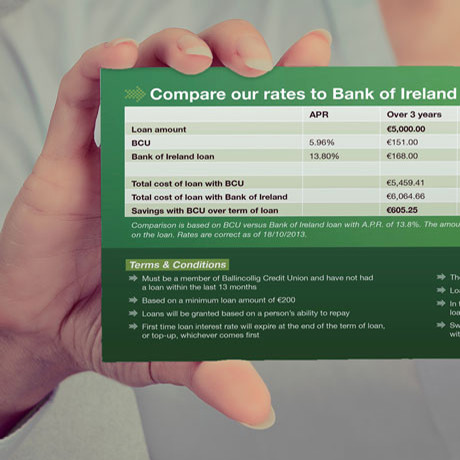 Forza! design agency Cork provided Ballingcollig Credit Union with a branding and advertising campaign