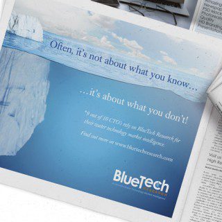 Cork design agency Foza! provided BlueTech Advertising Design