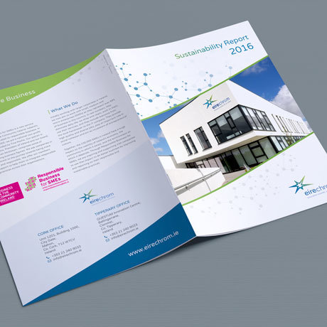Cork design agency Forza! provided Eirechrom brochure design