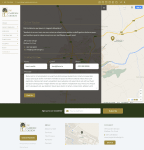 JW Landscapes website V contact