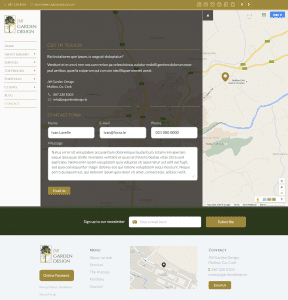 JW Landscapes website V contact