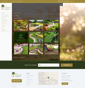 JW Landscapes website V subpage portfolio