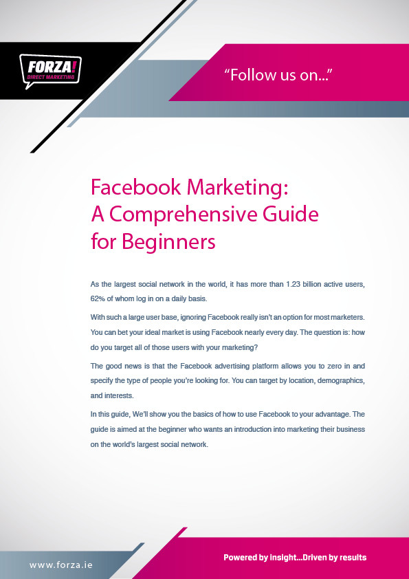 facebook marketing guide design by Forza! Cork