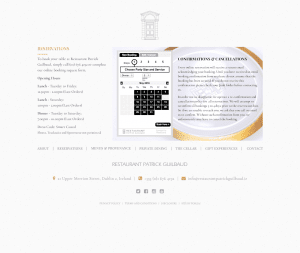 RPG Website RESERVATIONS V design by Forza! Cork