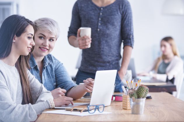 People discussing in marketing agency